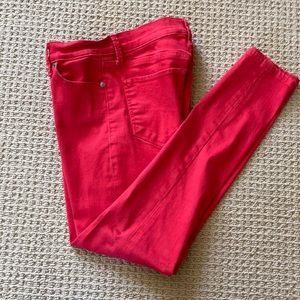 Lucky Brand Red Ankle Brooke Legging Jean